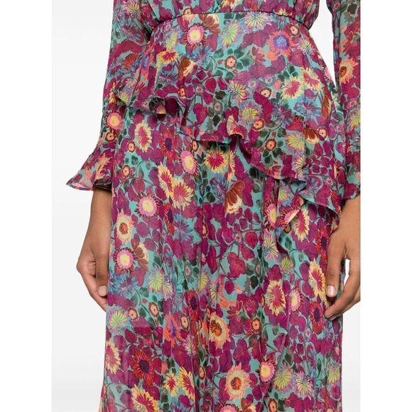 Saloni Jolene floral-print maxi dress US4 - Picture 6 of 10